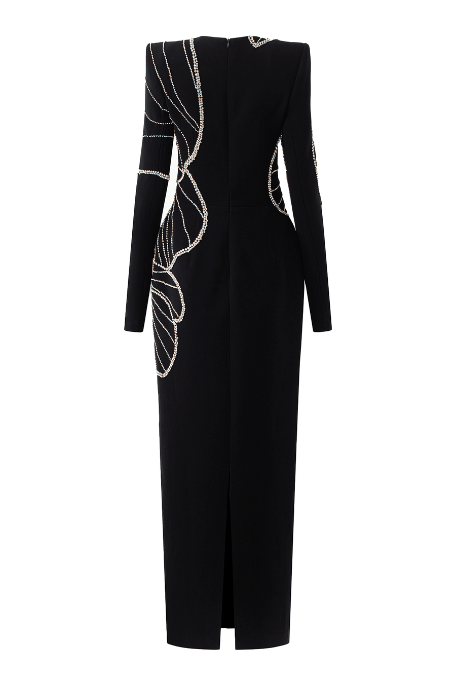 Raelynn Bodycon Long Sleeved Crepe Ankle Length Dress 3