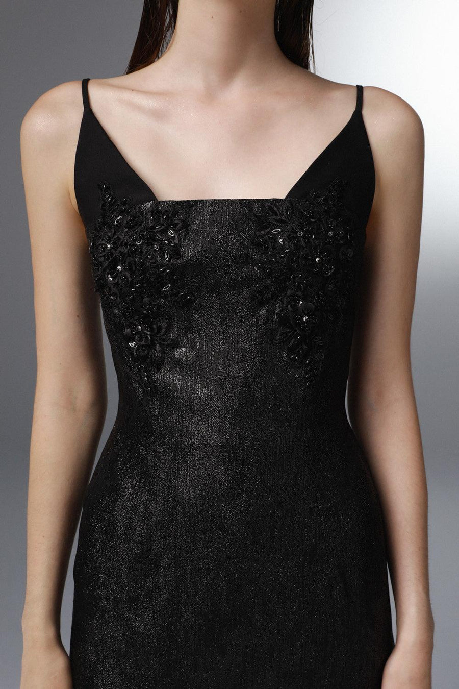 Regale A-line Sleeveless Poly Silk Floor Length Dress 2