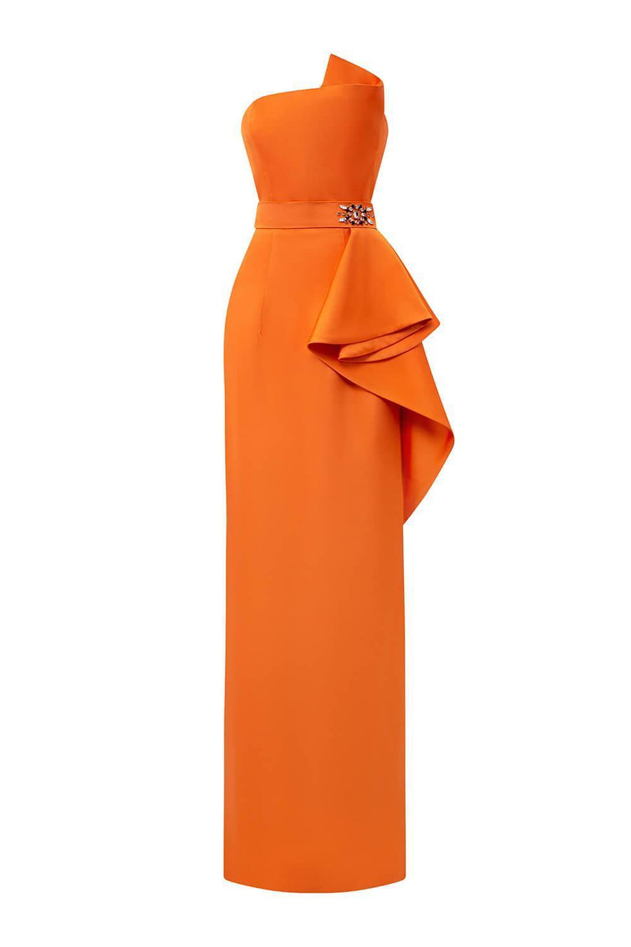 Reverie Strapless Back Slit Silk Floor Length Dress Gown Dress I.H.F Atelier