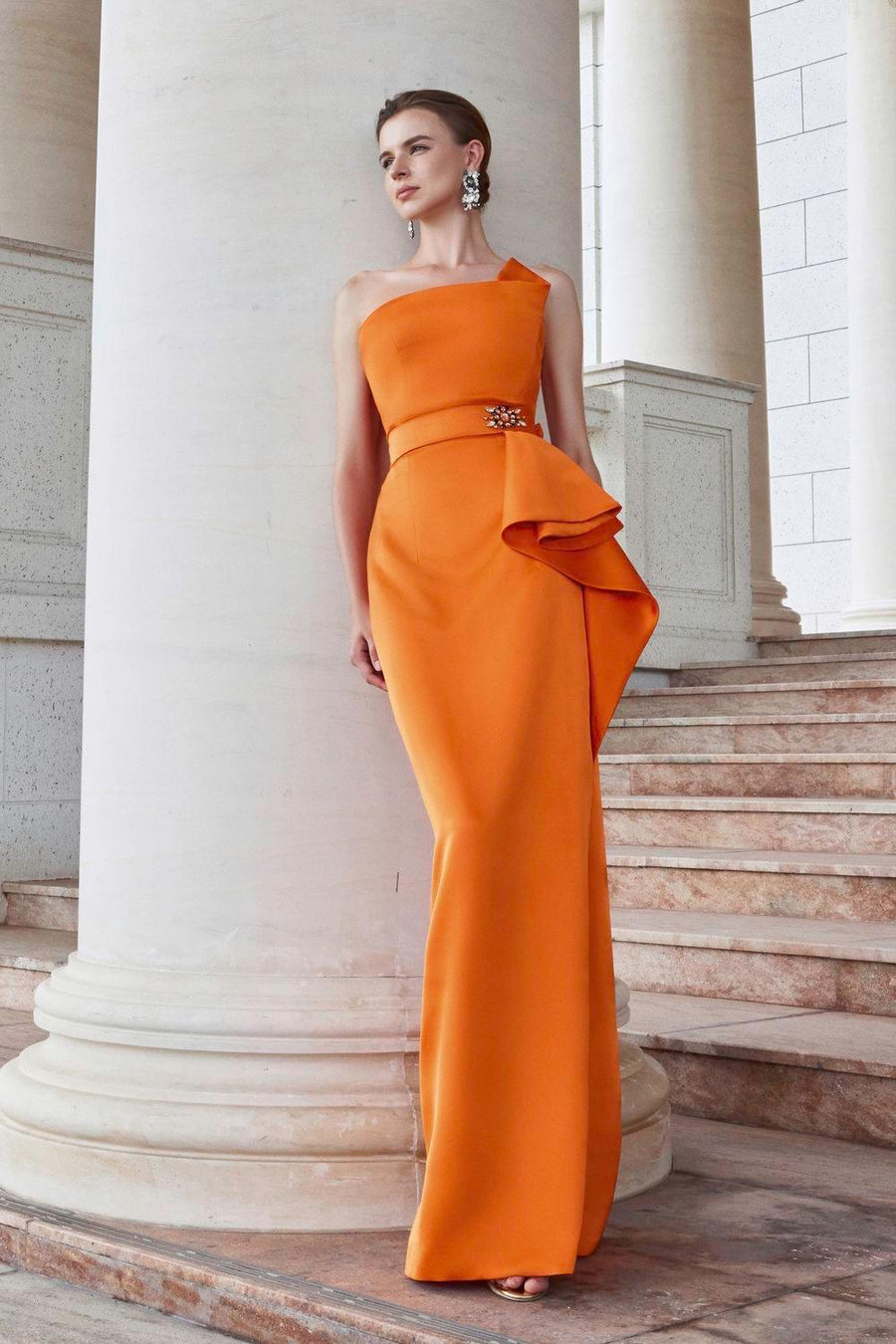 Reverie Strapless Back Slit Silk Floor Length Dress Gown Dress I.H.F Atelier