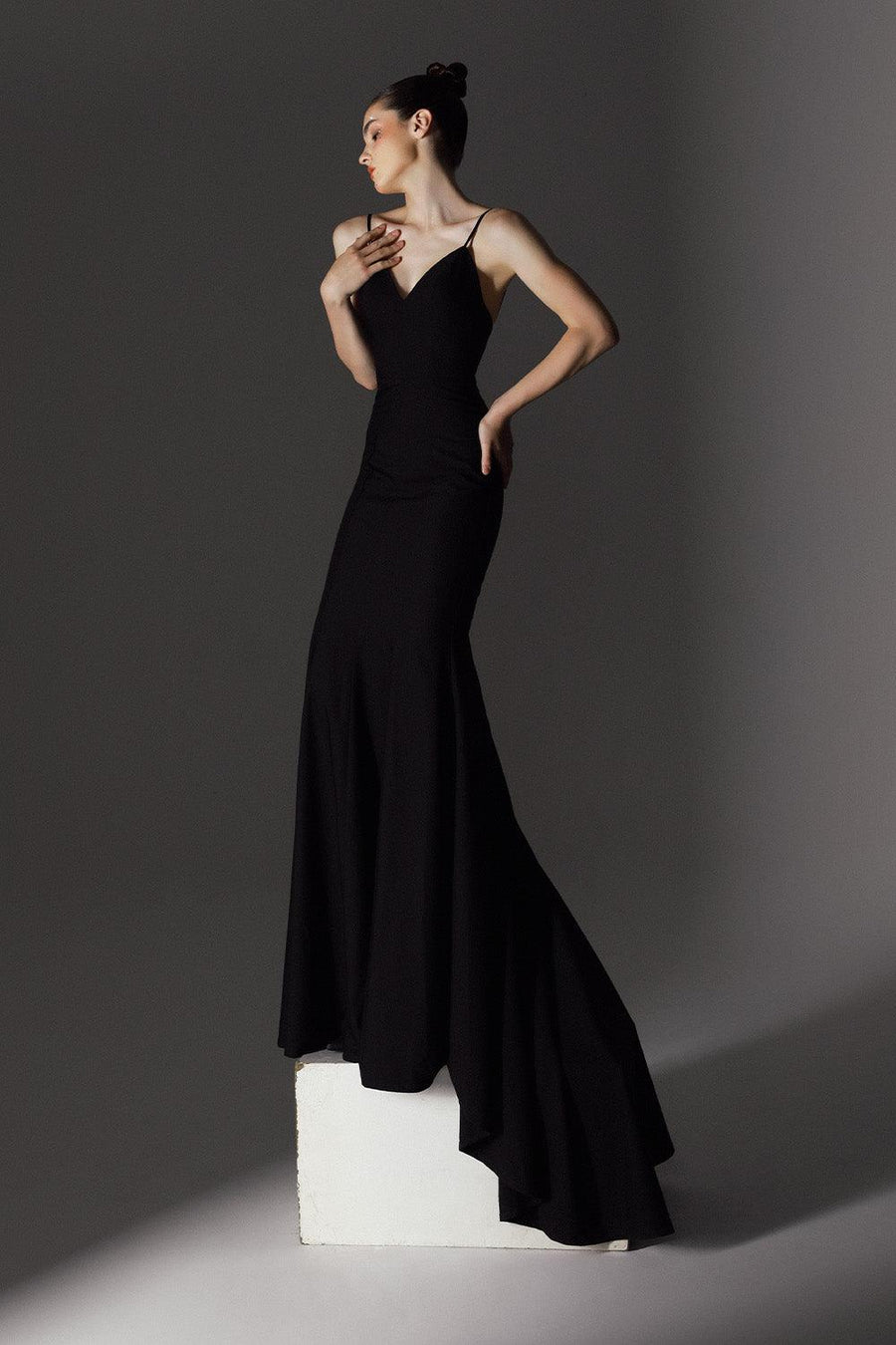 Revival Mermaid Sweetheart Neck Wool Cotton Floor Length Dress 3