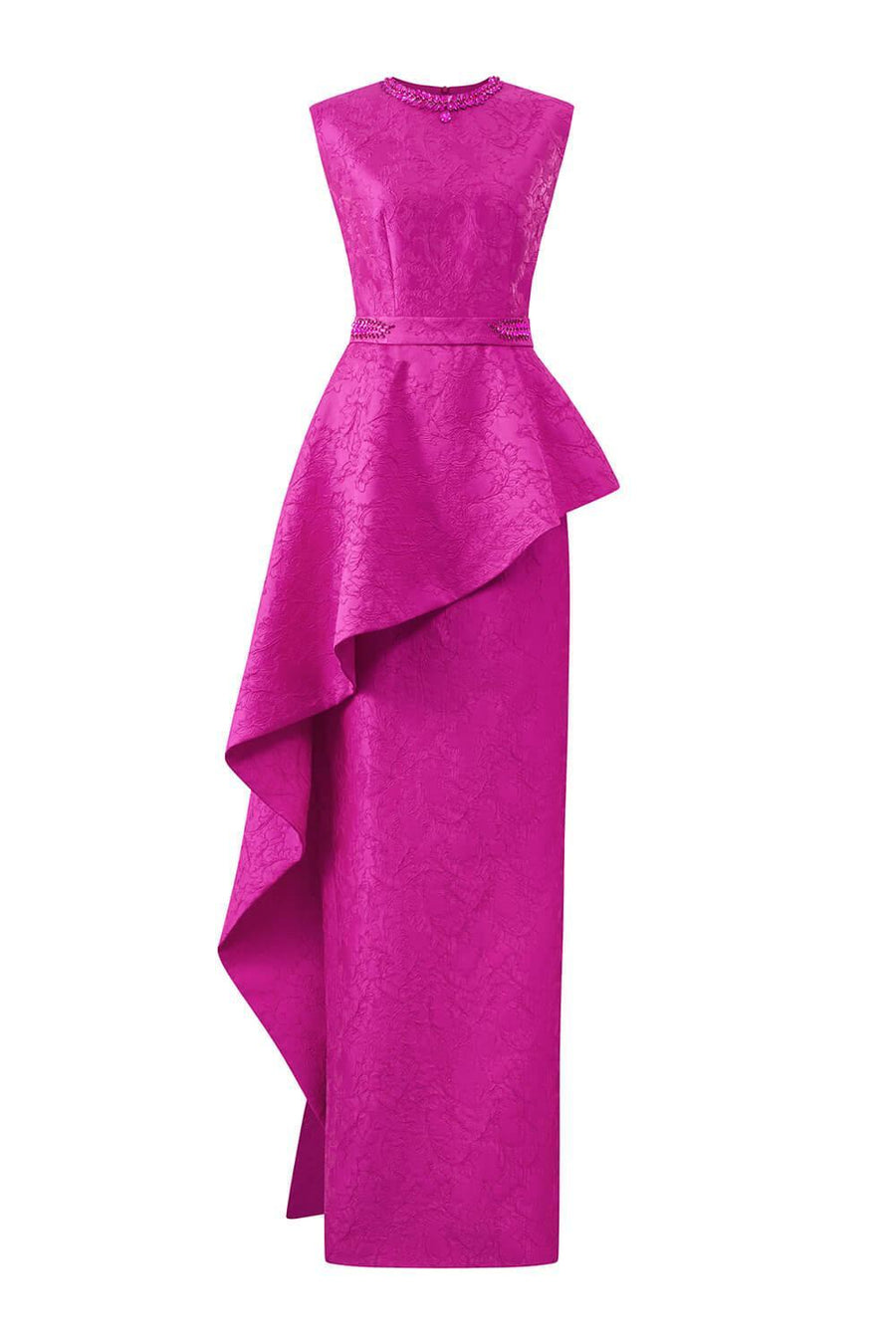 Rhapsody Sheath Extended Flap Jacquard Floor Length Dress Gown Dress I.H.F Atelier