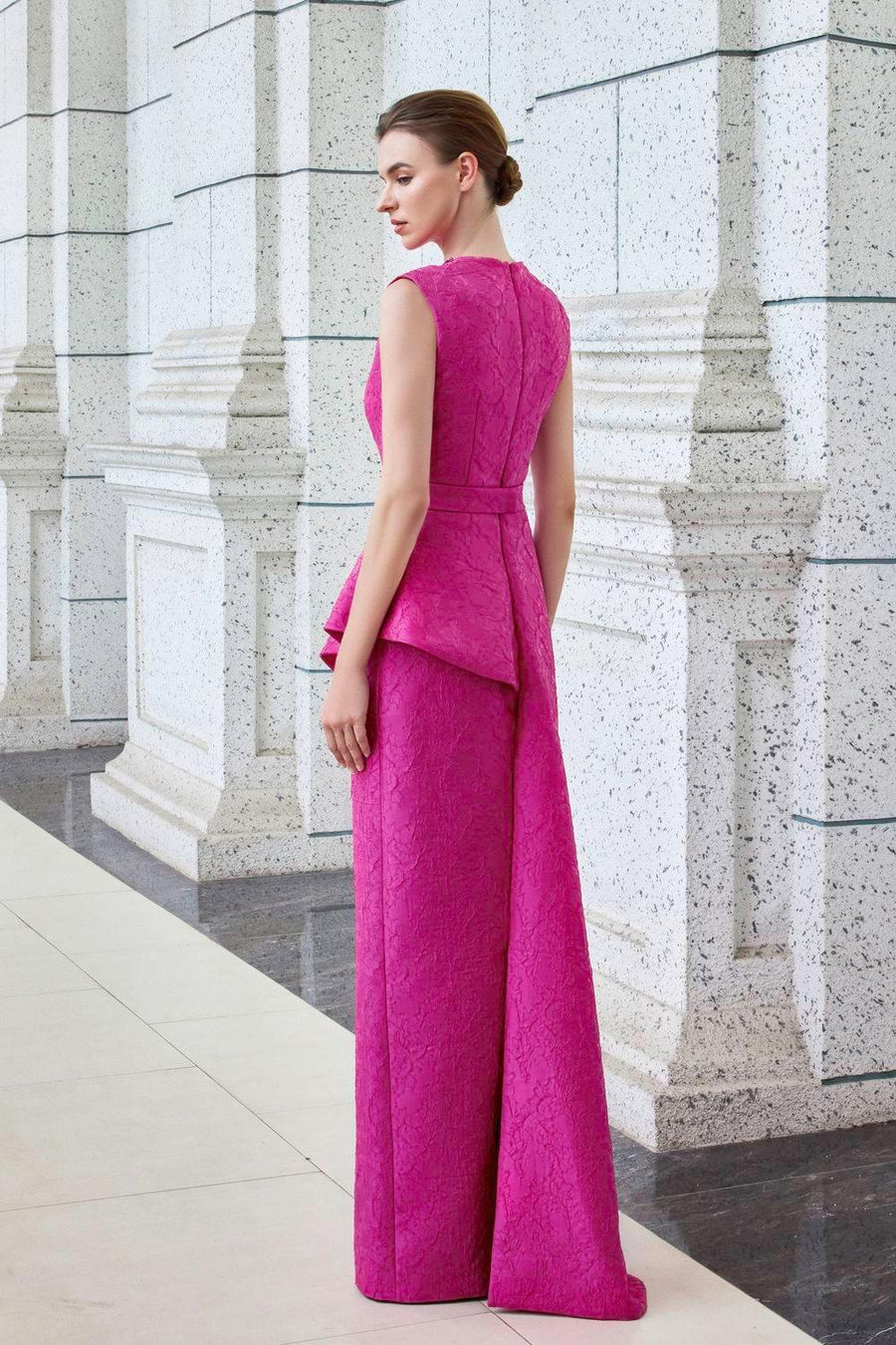 Rhapsody Sheath Extended Flap Jacquard Floor Length Dress Gown Dress I.H.F Atelier