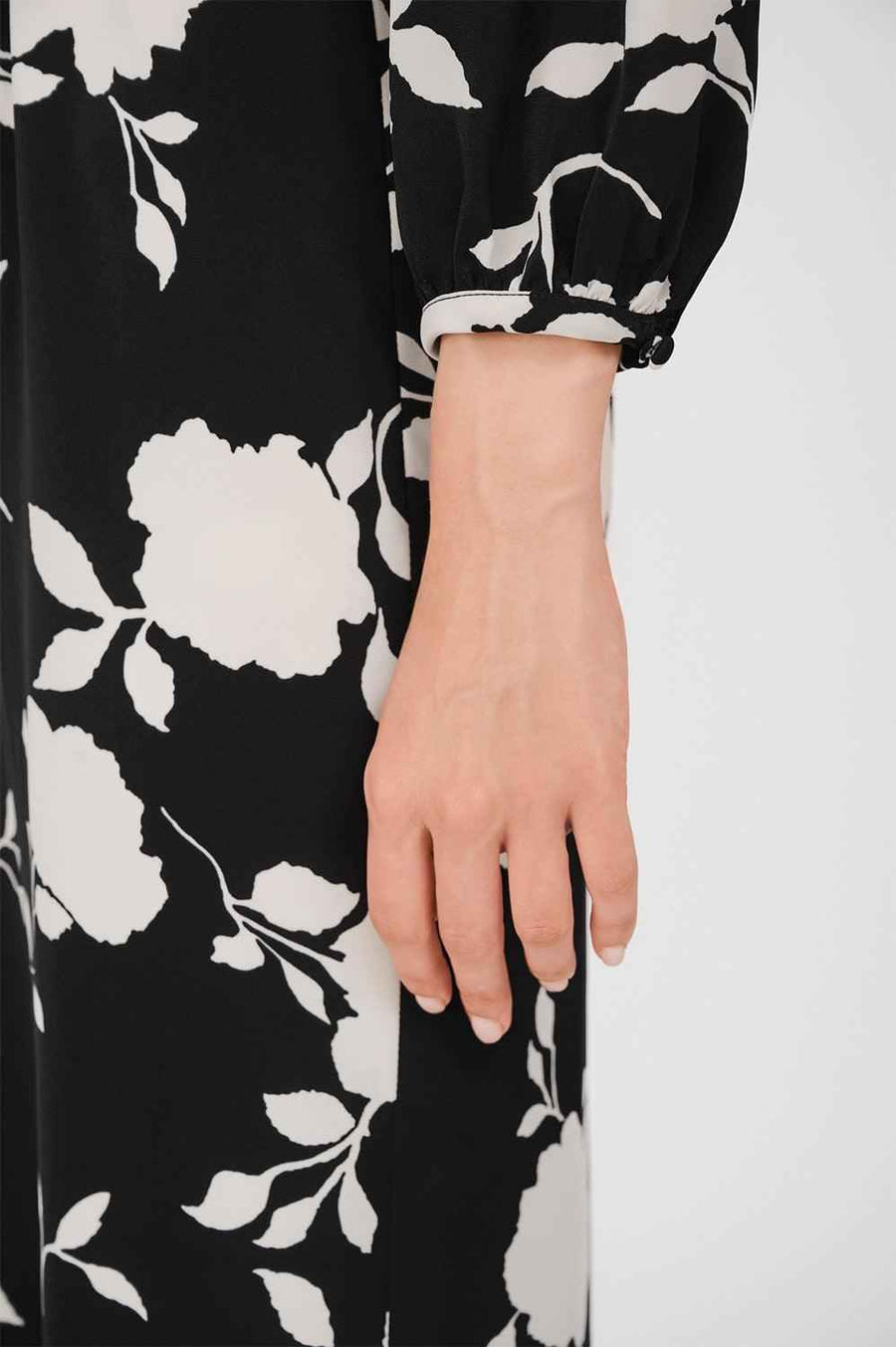 Riley Sheath V-Neck Silk Midi Dress