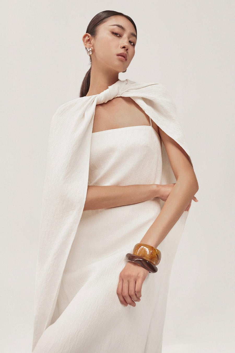 Roise A-line Sleeveless Ribbed Burlap Midi Dress Midi Dress FAIR LADY