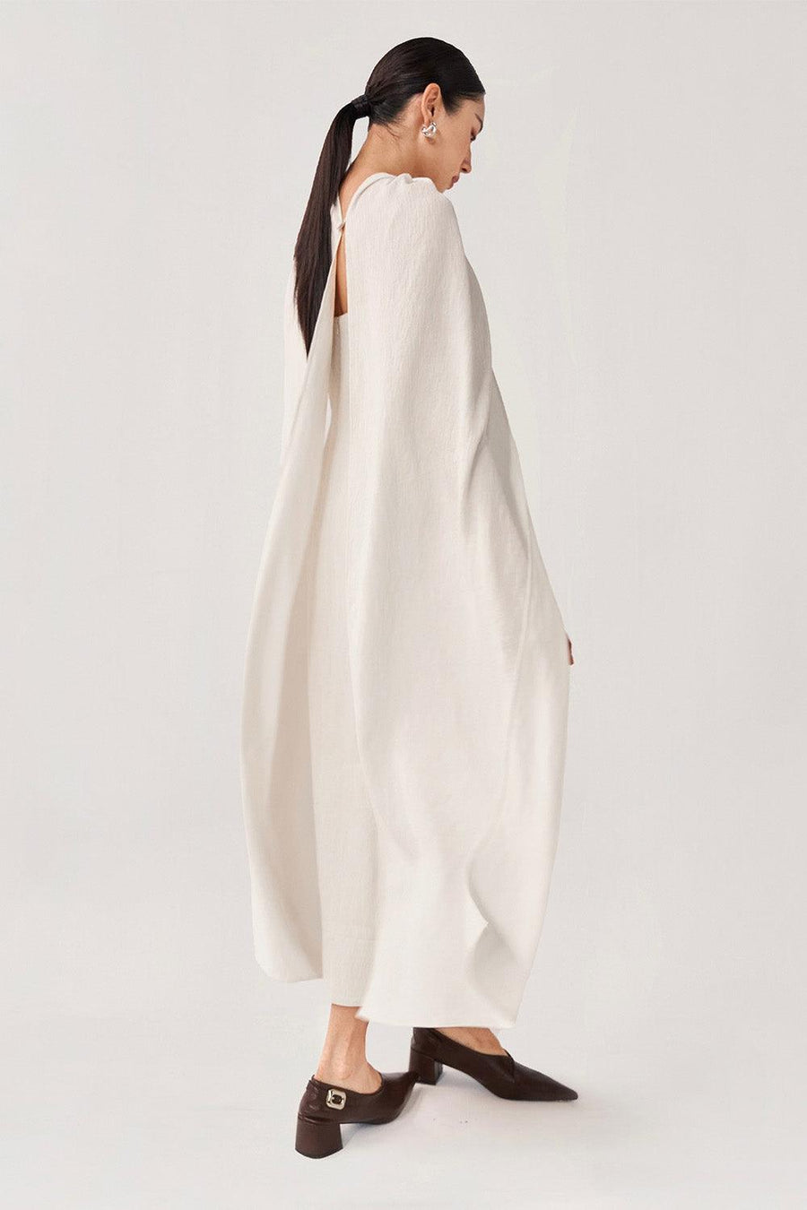 Roise A-line Sleeveless Ribbed Burlap Midi Dress Midi Dress FAIR LADY