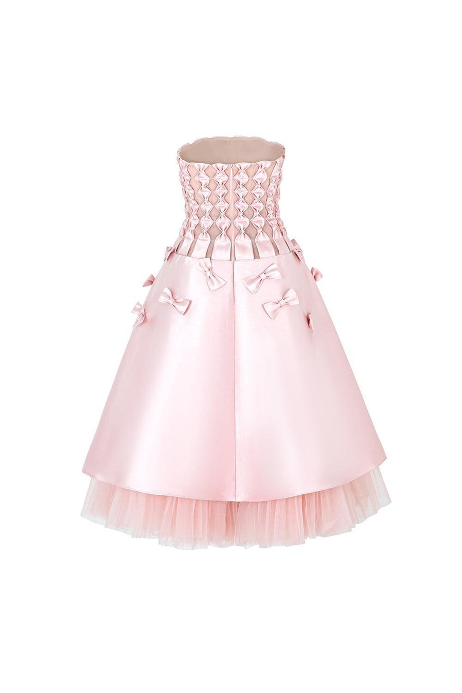 Ronia A-line Straight Across Neck Taffeta Midi Dress Midi Dress Calista de Minh Thanh