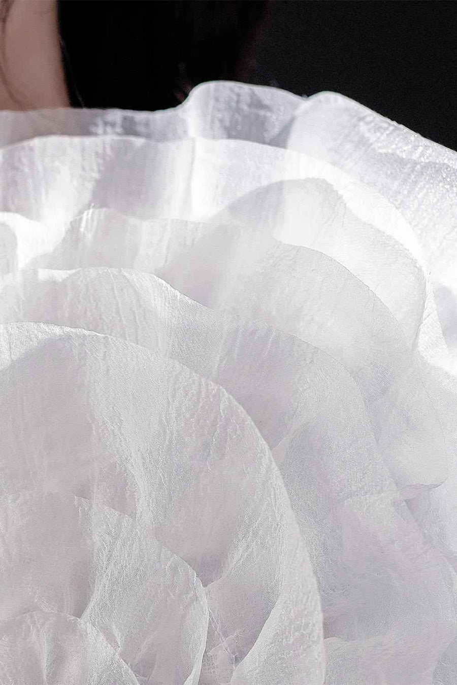 Rose A-line Ruffle Layer Organza Mini Dress