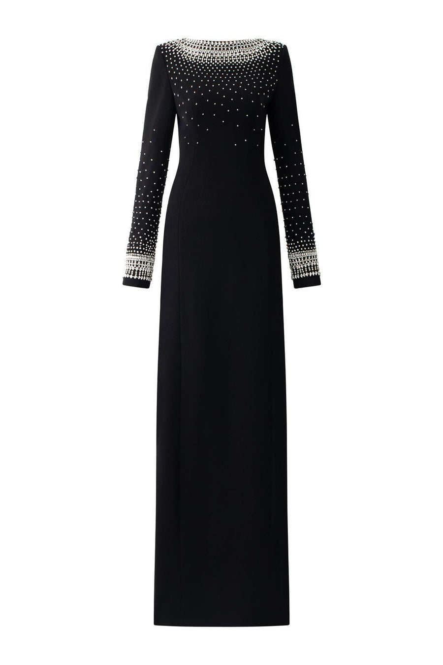 Routefinder A-line Long Sleeved Velvet Floor Length Dress 1
