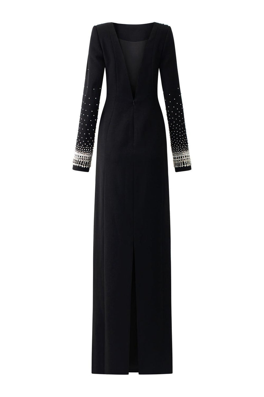 Routefinder A-line Long Sleeved Velvet Floor Length Dress 7