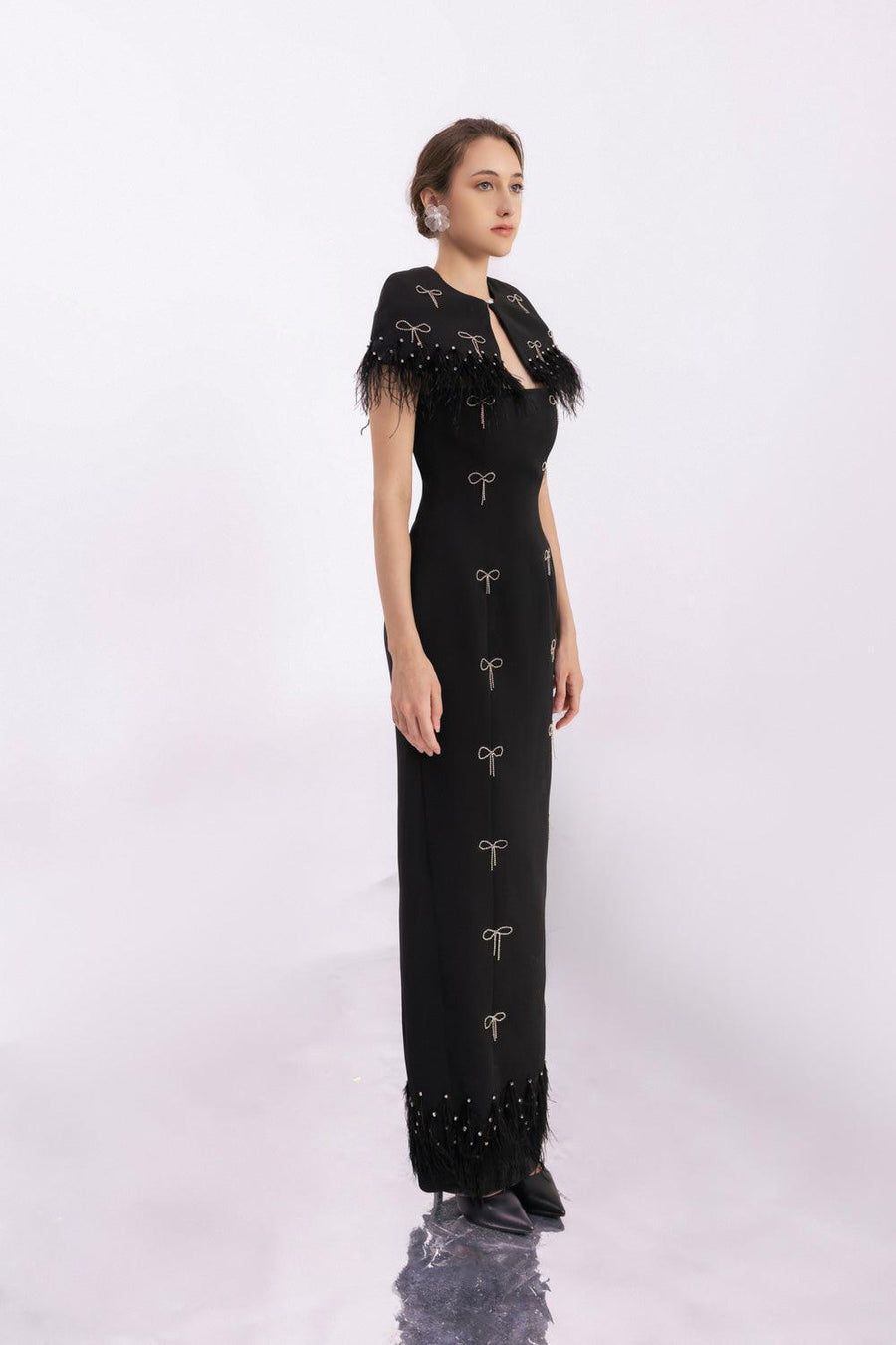 Rylie Sheath Feather Twill Floor Length Set 9