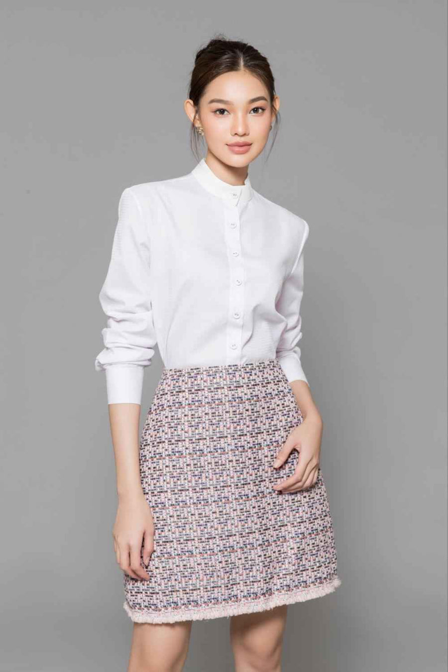 Saanvi Straight Cuff Sleeved Cotton Shirt