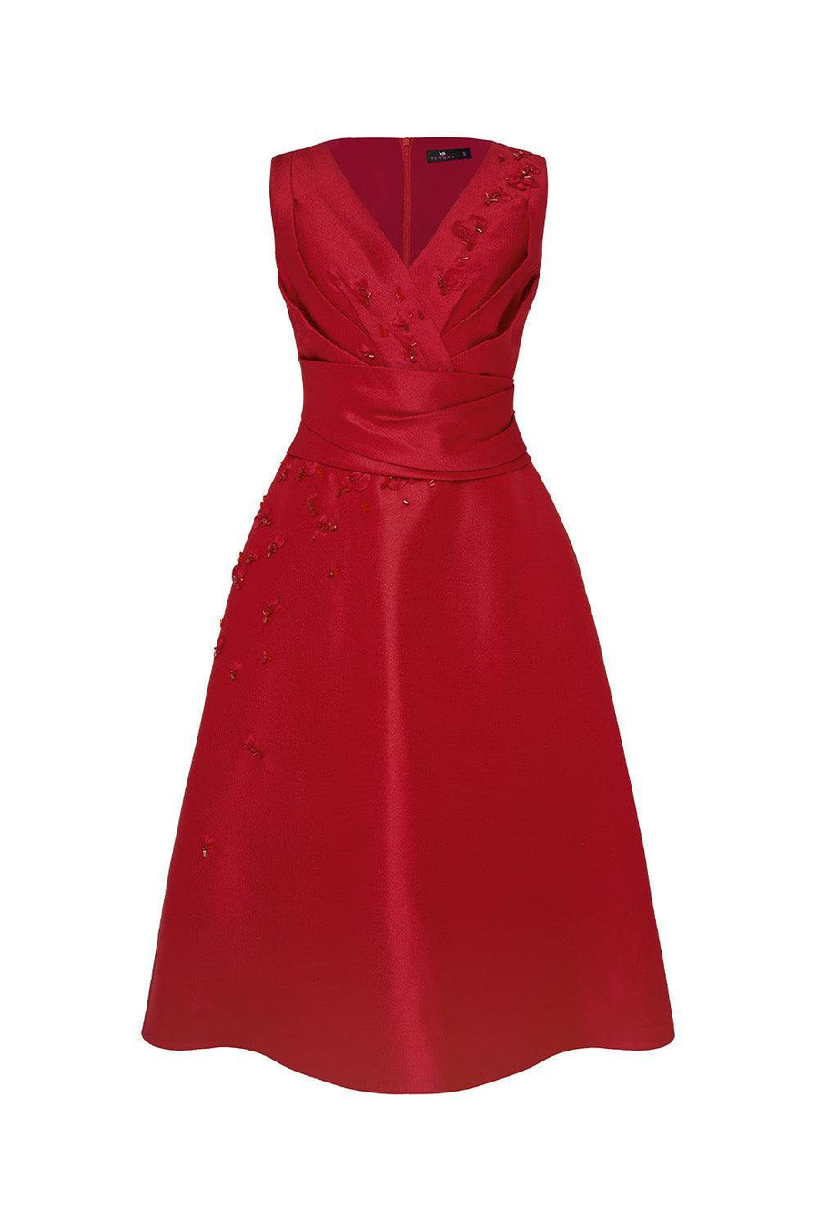 Sakura A-line Sleeveless Organza Midi Dress Midi Dress IVY moda