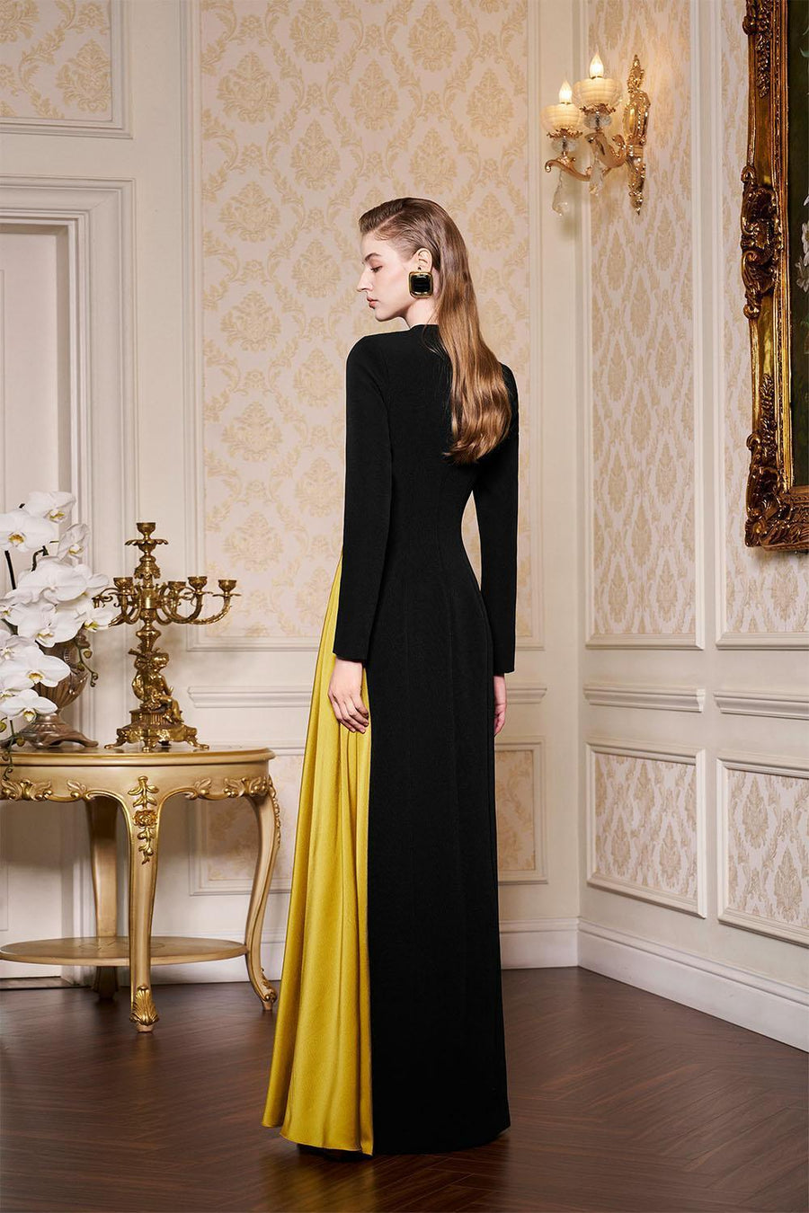 Salem Sheath Extended Flap Scuba Floor Length Dress Gown Dress I.H.F Atelier