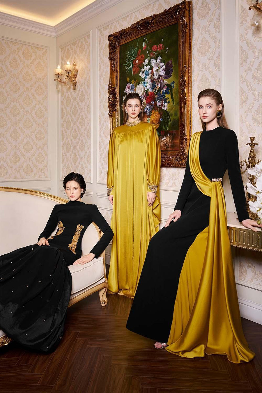Salem Sheath Extended Flap Scuba Floor Length Dress Gown Dress I.H.F Atelier