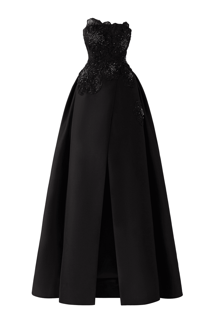 Samantha Ball Gown Straight Across Neck Taffeta Maxi Dress 1