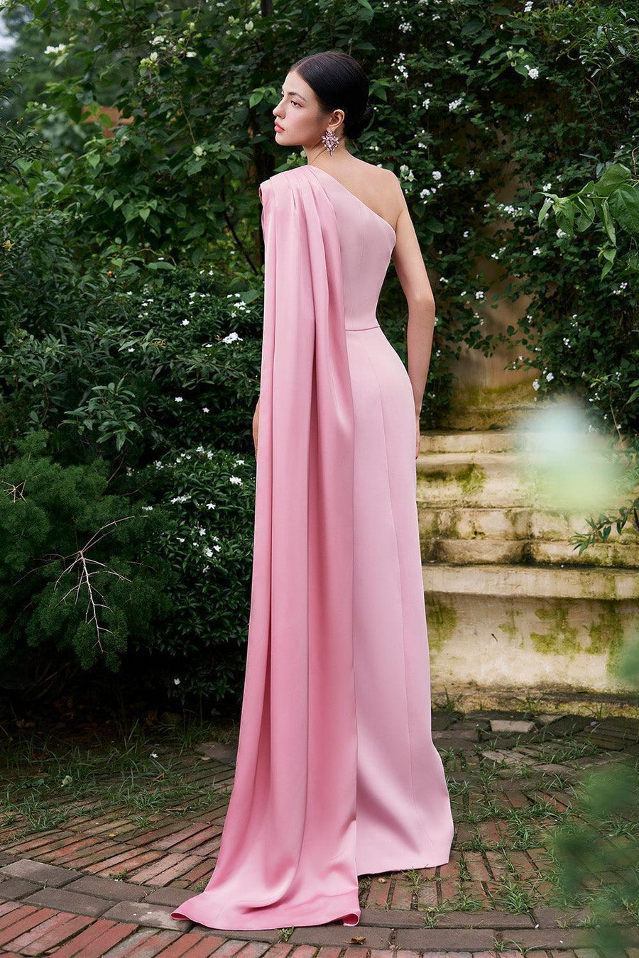 Sandoval Sheath Extended Flap Silk Crepe Floor Length Dress Gown Dress I.H.F Atelier