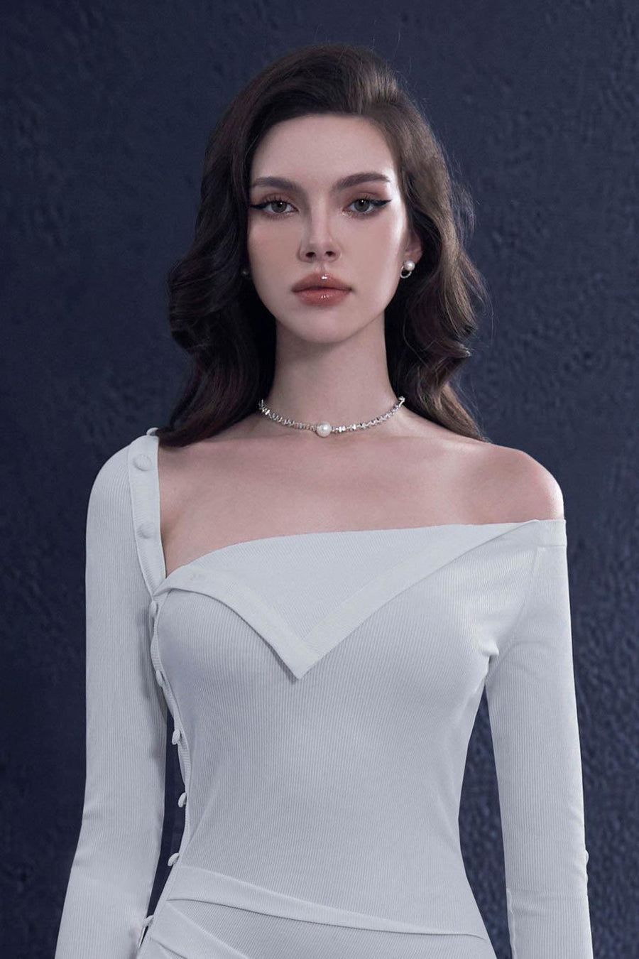 Sculpta Sheath Slit Hem Wool Midi Dress Midi Dress Rosee de Matin