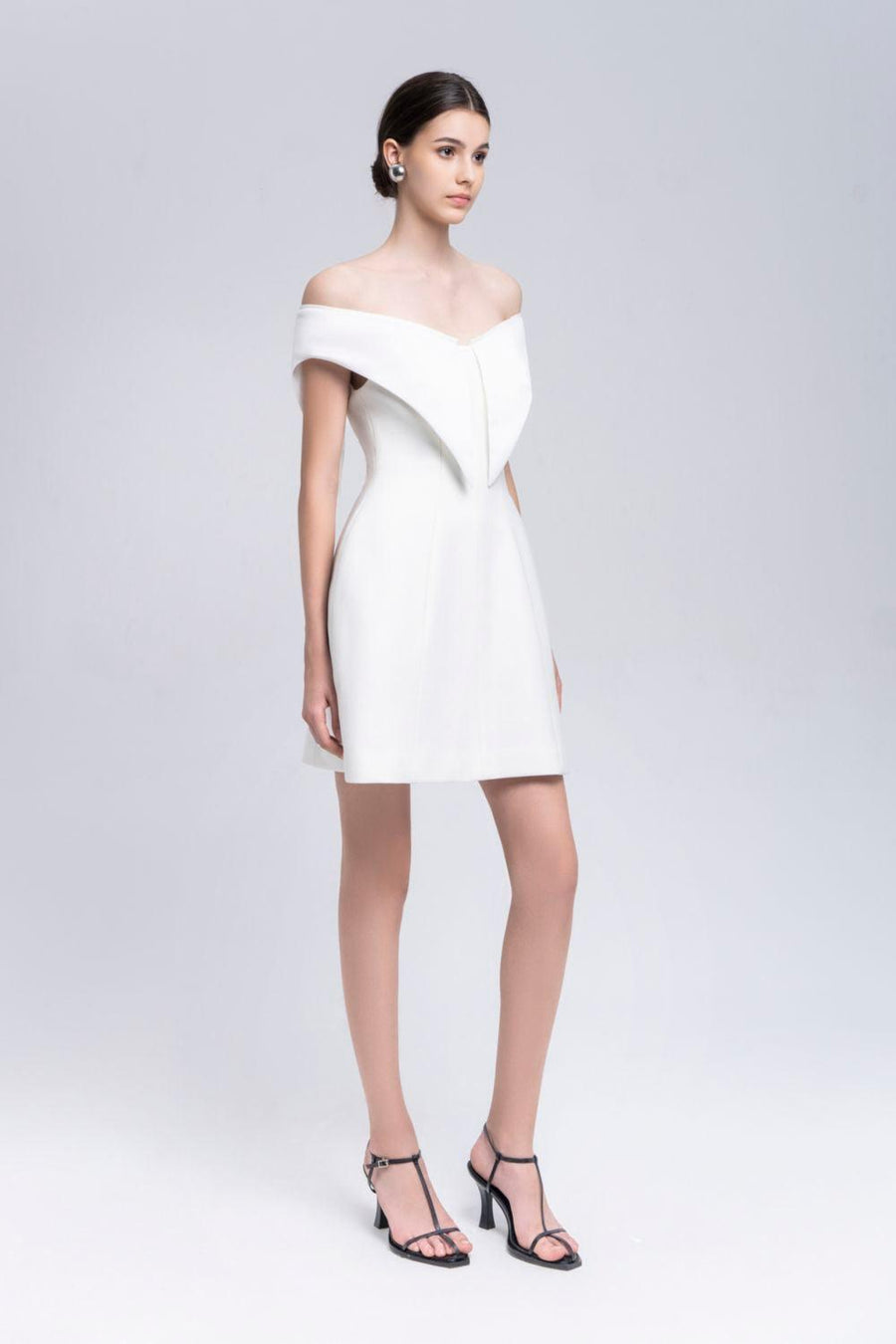 Sedna A-line Off-Shoulder Taffeta Mini Dress Mini Dress Eegen Studio