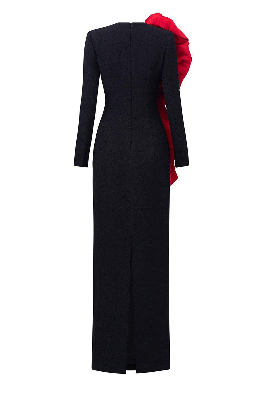 Serena Sheath Long Sleeved Scuba Floor Length Dress Gown Dress I.H.F Atelier