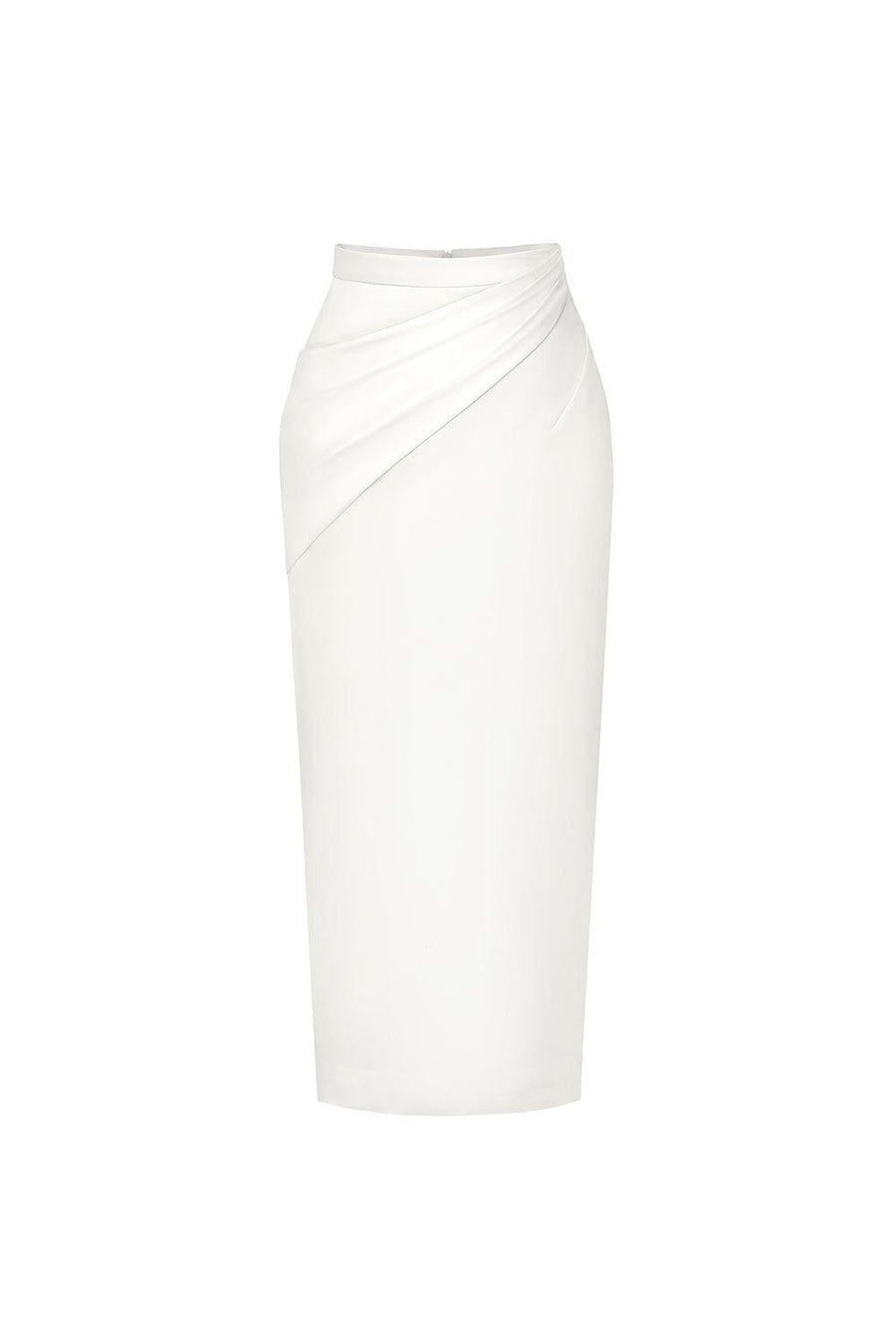 Serena Straight Back Slit Rayon Blend Skirt 1