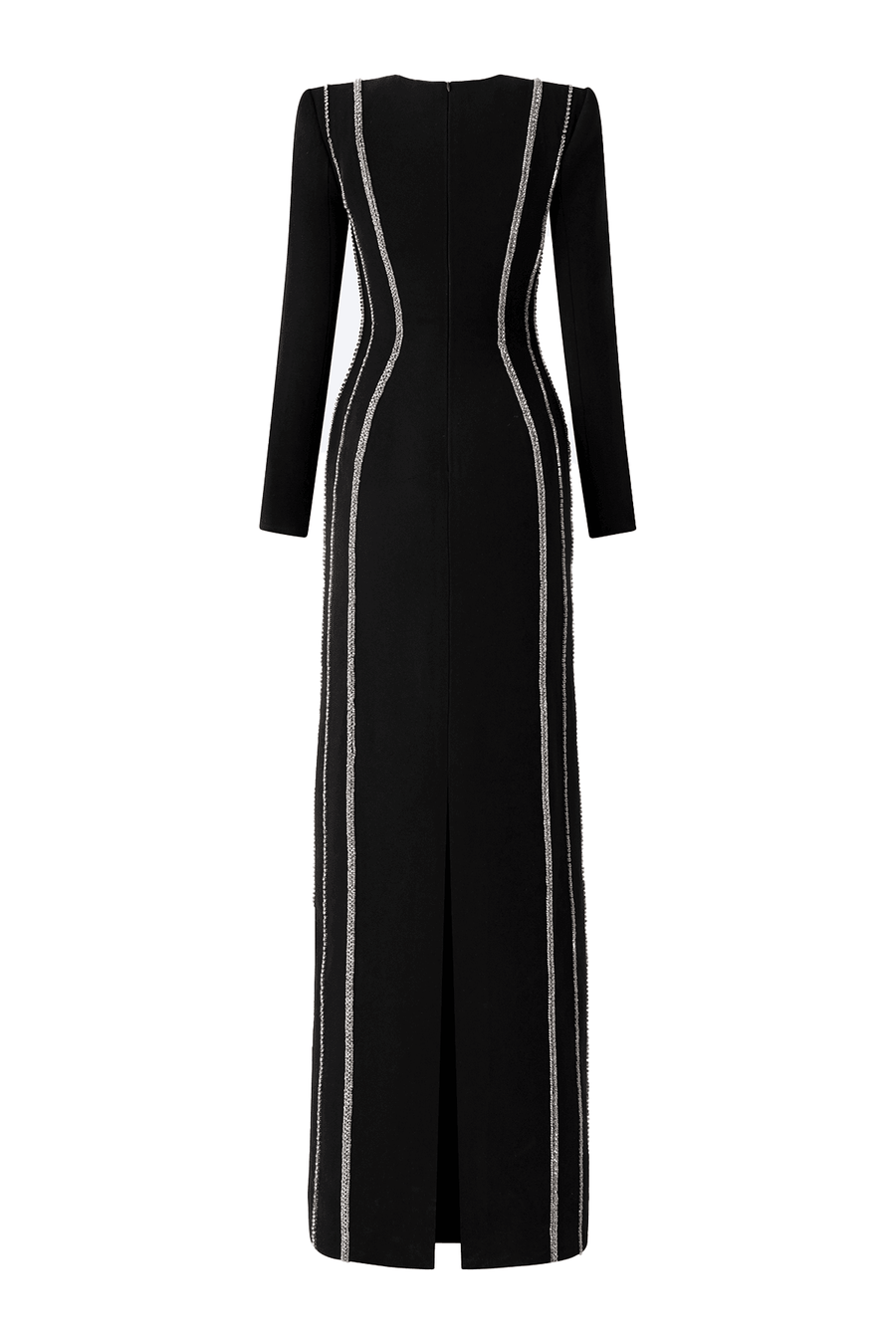 Sloane Bodycon Long Sleeved Crepe Floor Length Dress 4