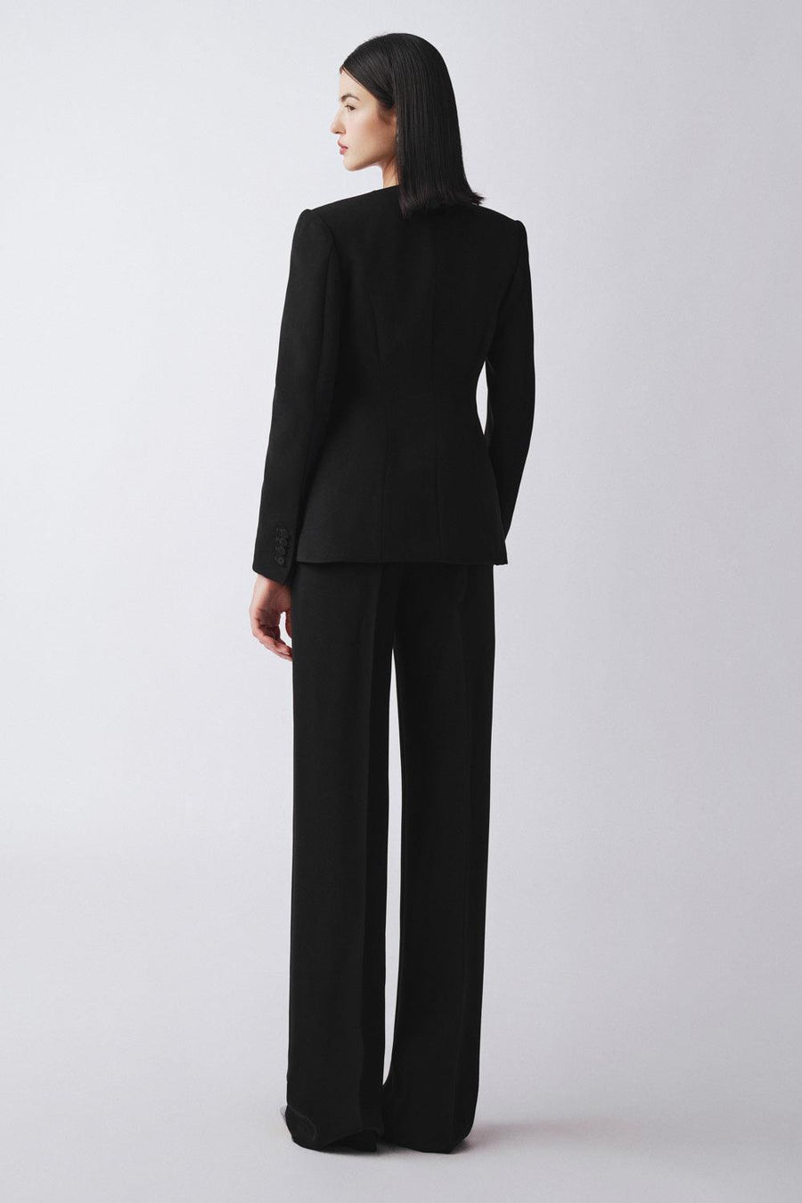 Sol A-line Long Sleeved Poly Silk Blazer 6