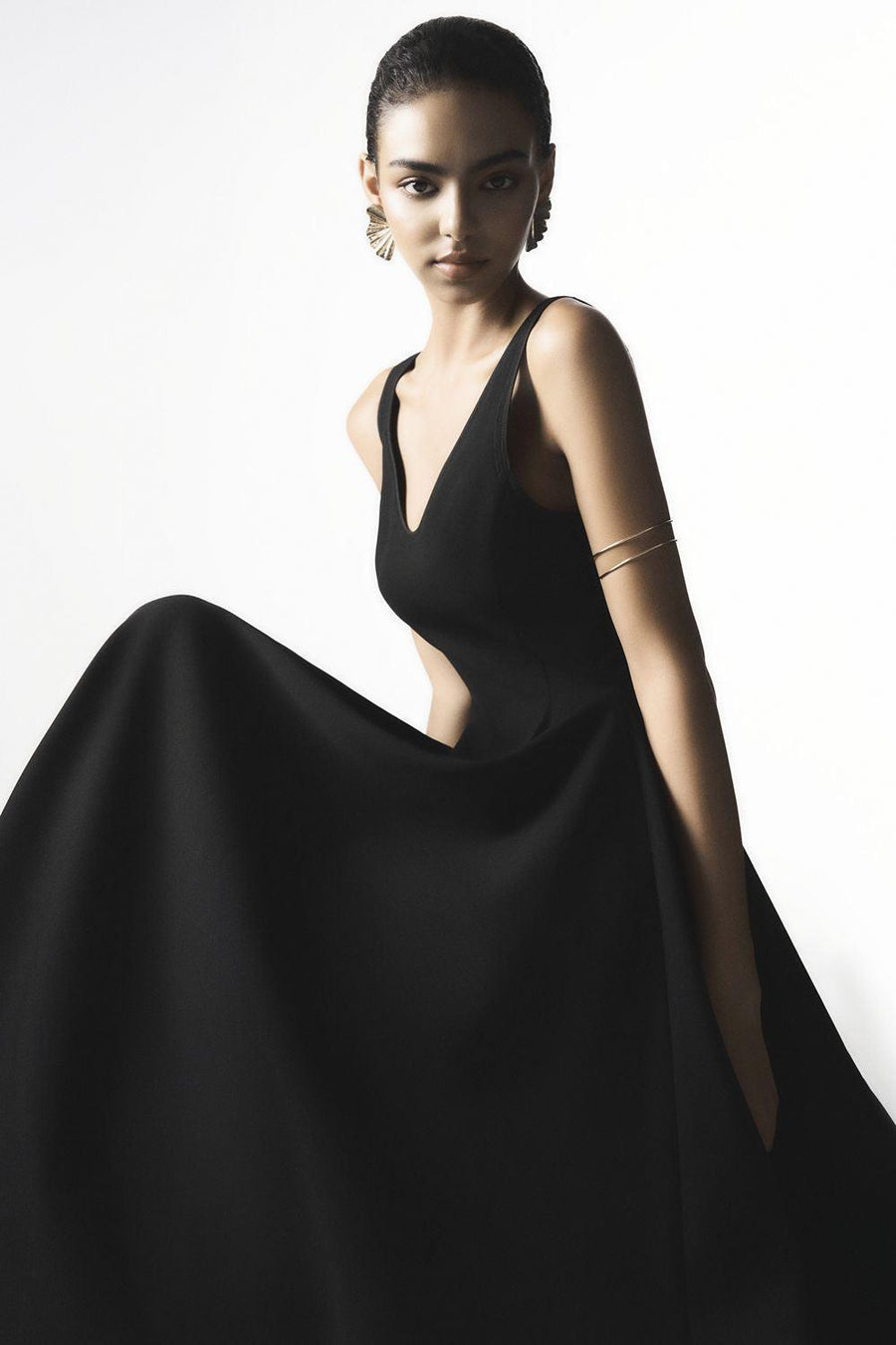 Solange Asymmetric Sleeveless Polyester Ankle Length Dress Maxi Dress Maison des Copains