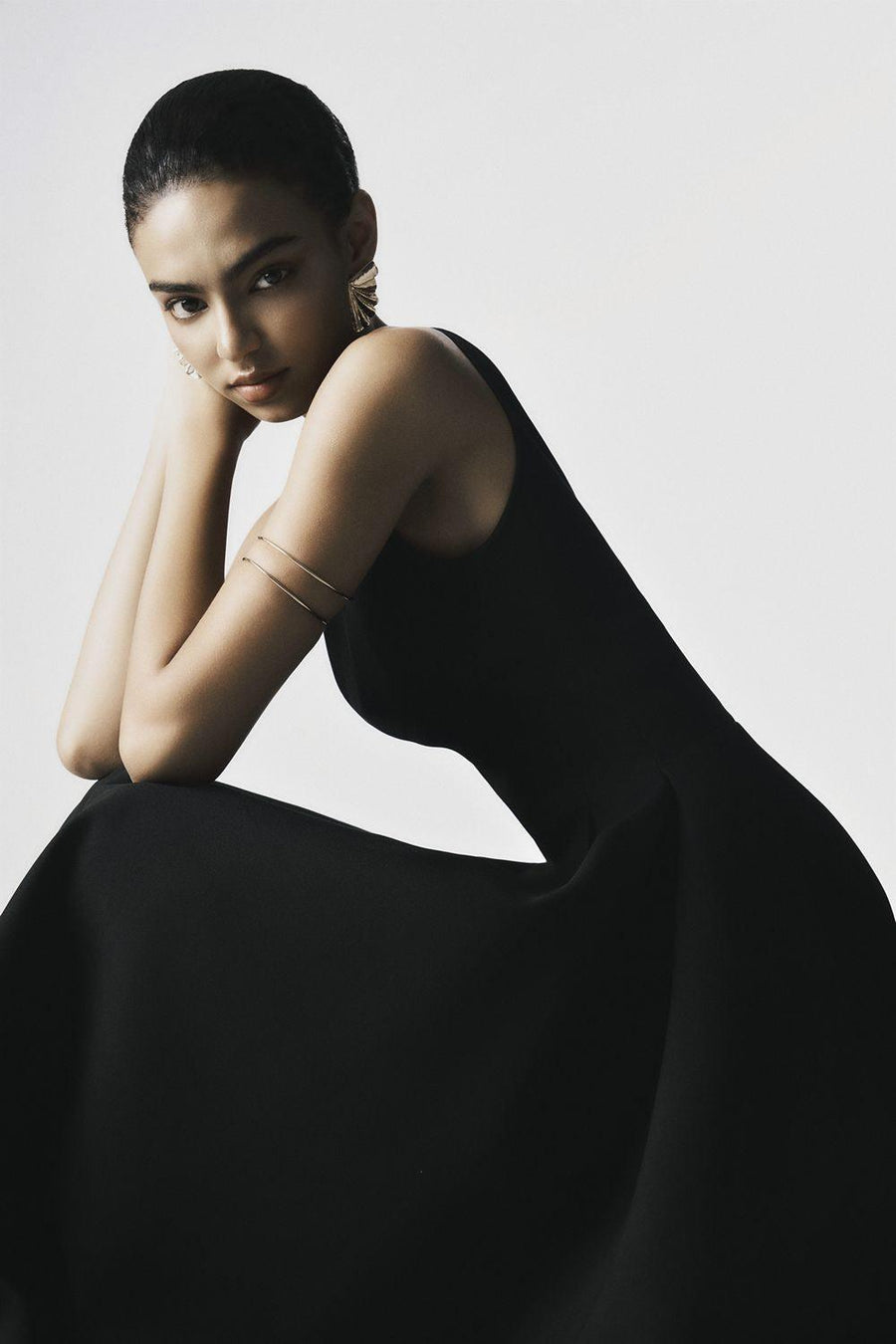 Solange Asymmetric Sleeveless Polyester Ankle Length Dress Maxi Dress Maison des Copains