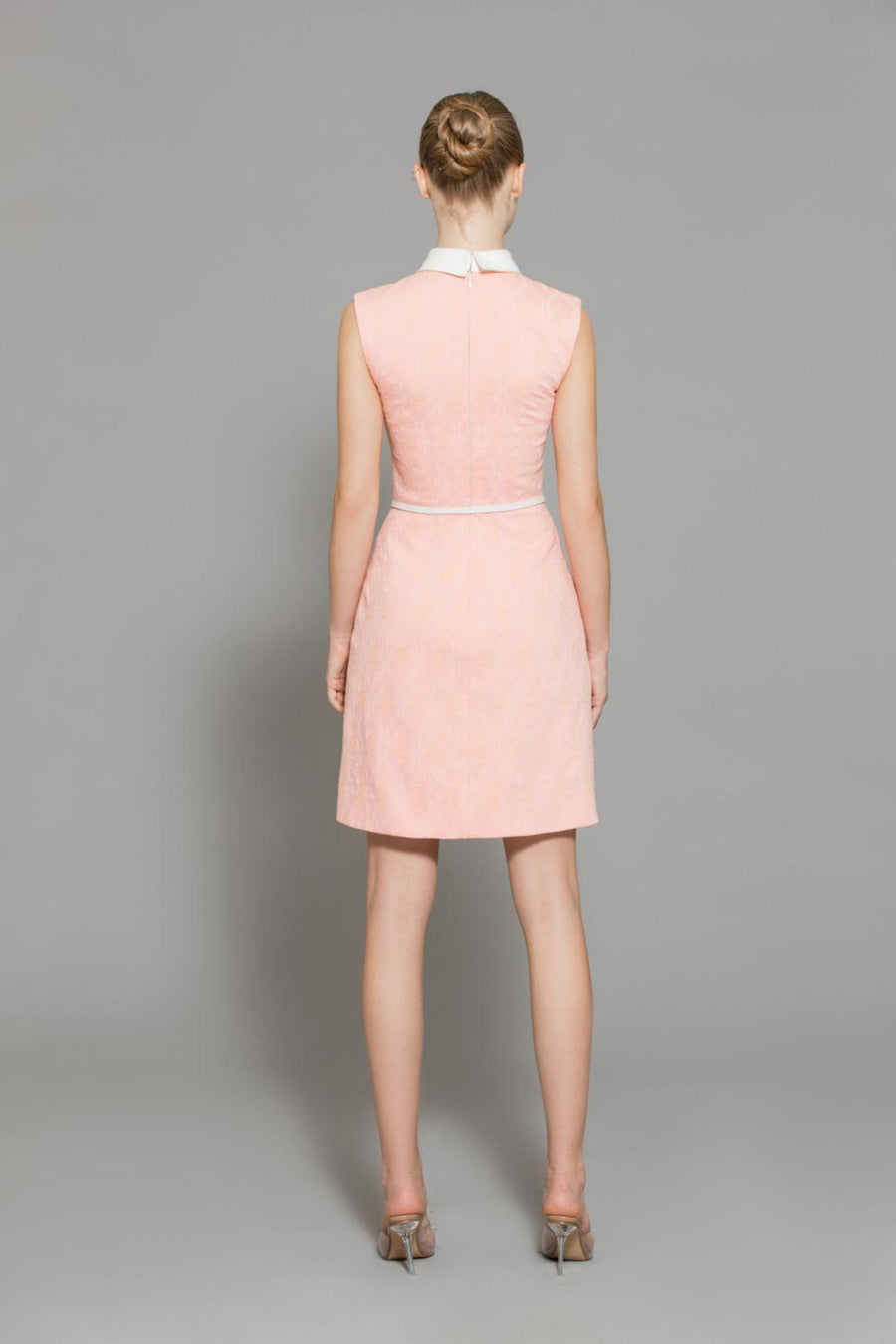 Soleil A-line Contrasting Collar Polycotton Mini Dress 3