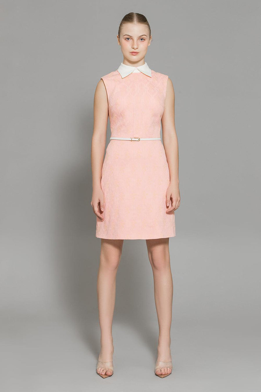 Soleil A-line Contrasting Collar Polycotton Mini Dress 4