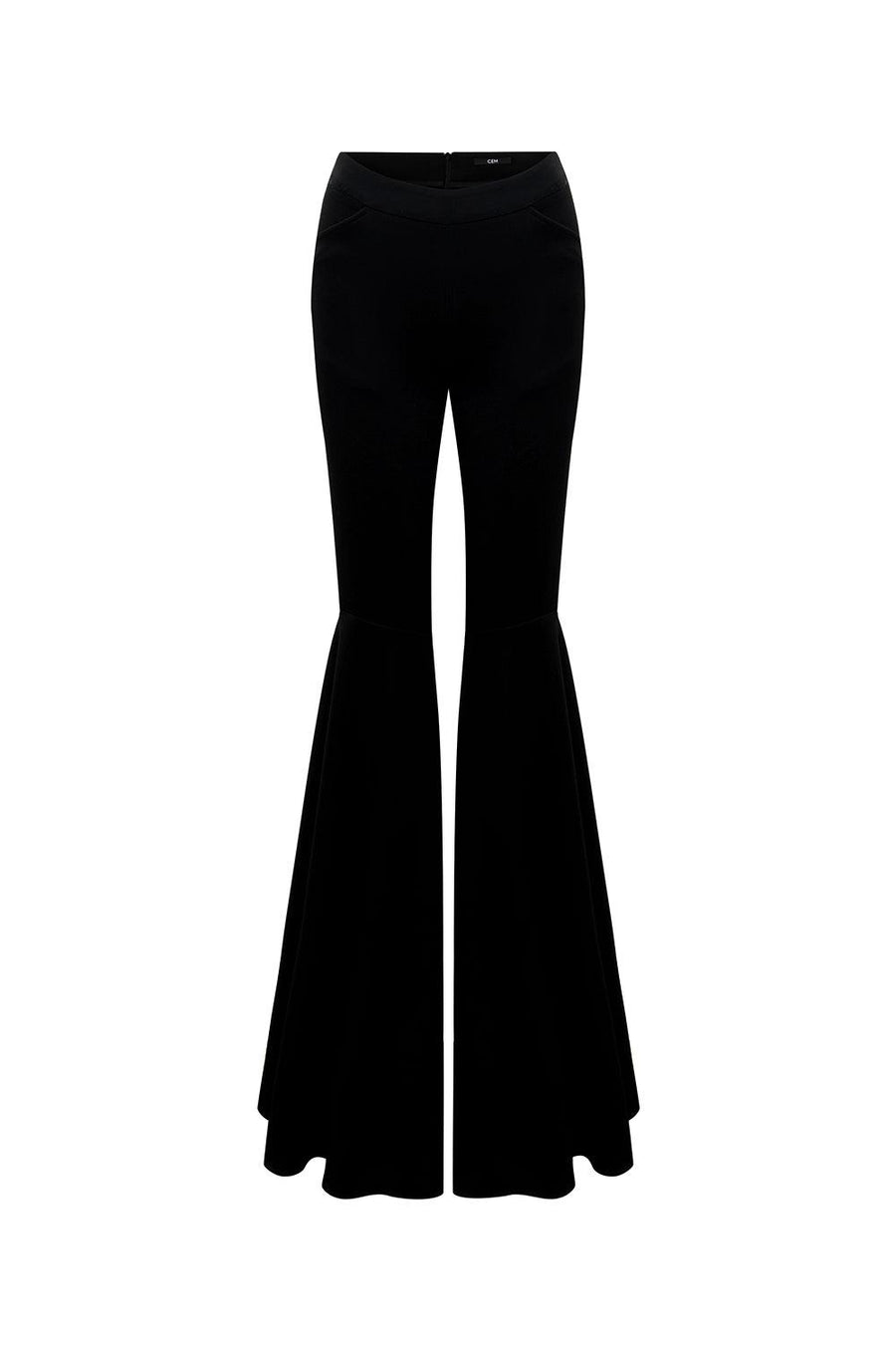 Soleila Fit and Flare High Waist Crepe Floor Length Pants Pants CEM