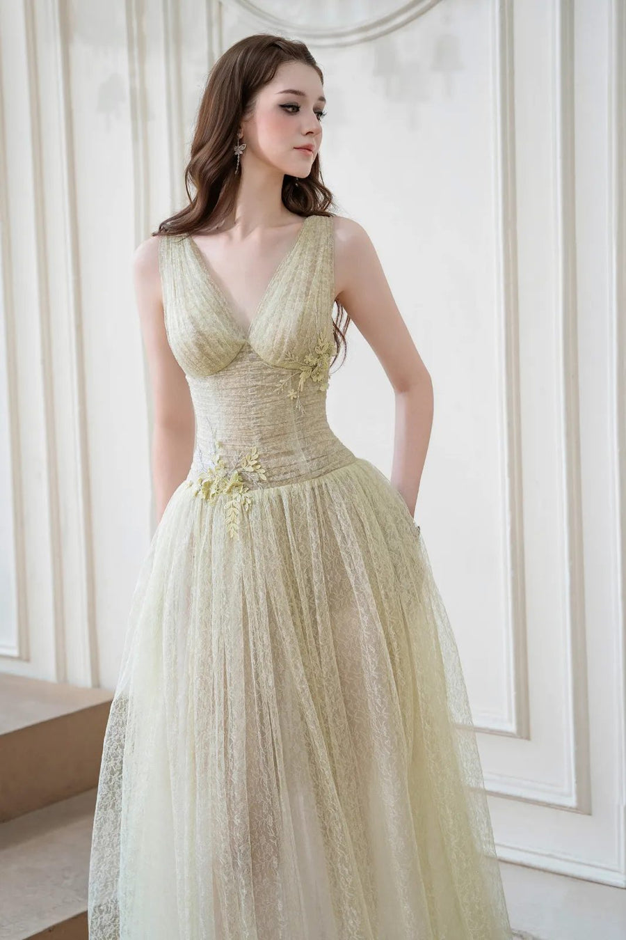 Solene Floral Applique Maxi Dress 2