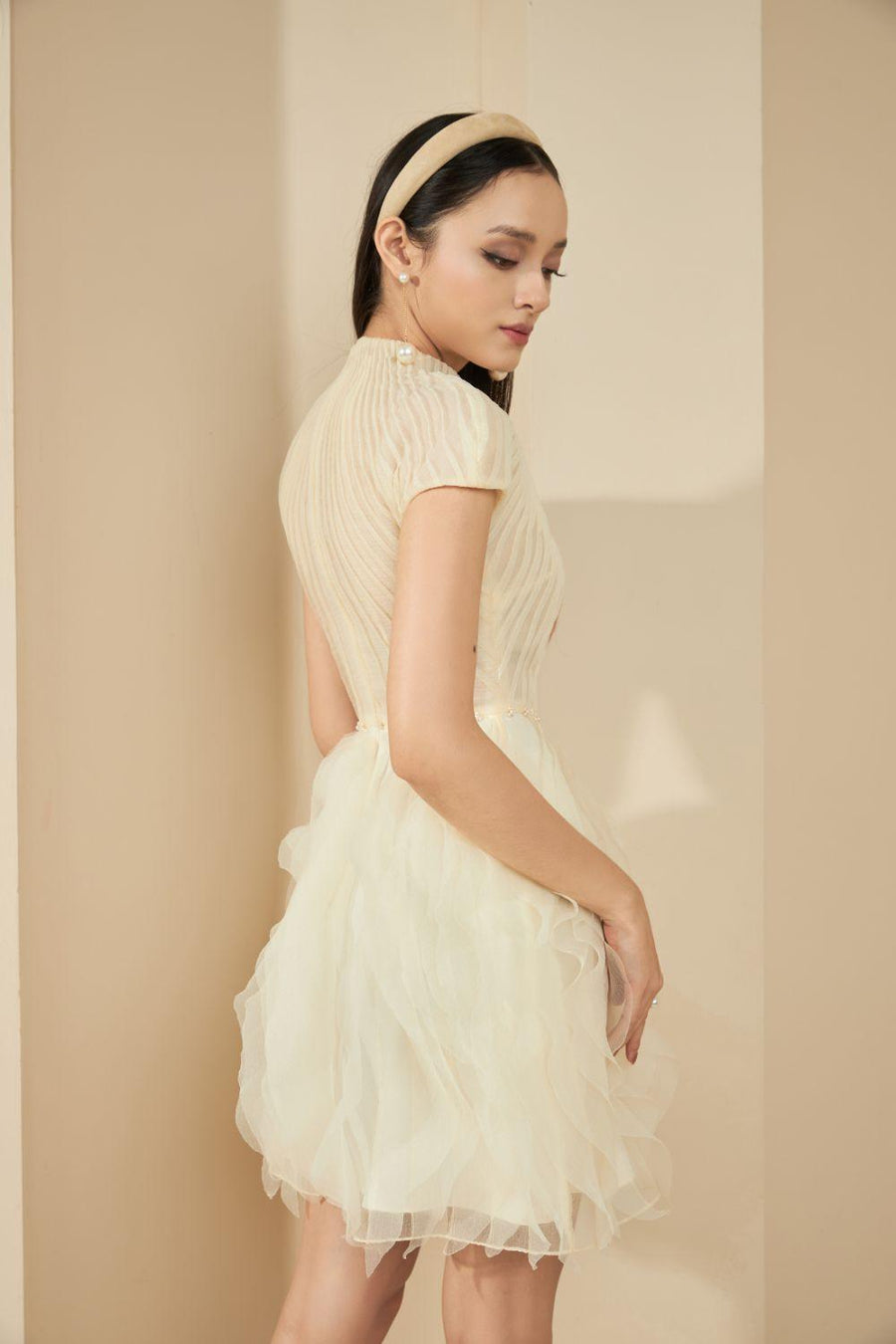 Somerville Bubble Cap Sleeved Organza Mini Dress 3