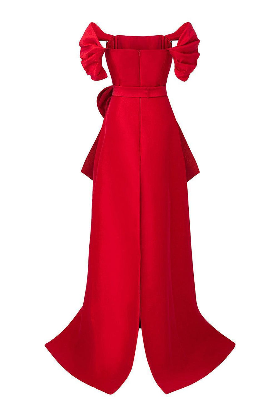 Sophia Peplum Off-Shoulder Taffeta Floor Length Dress Gown Dress I.H.F Atelier