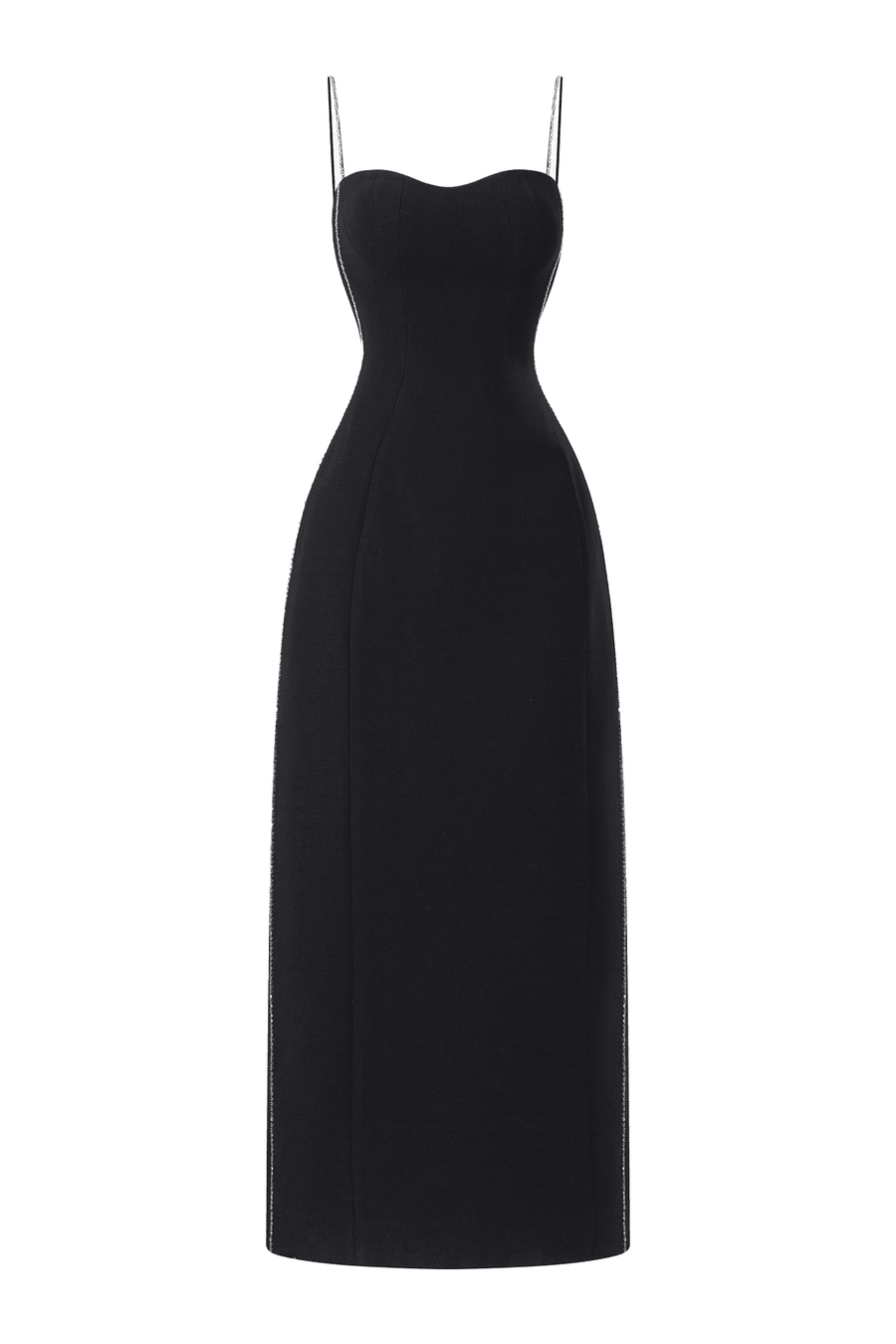 Sophia Straight Sweetheart Neck Crepe Midi Dress Midi Dress TRACY STUDIO
