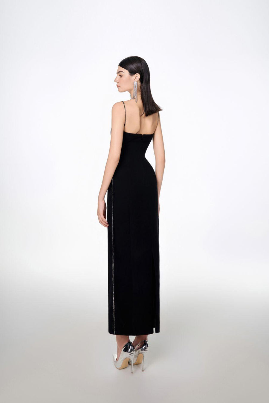 Sophia Straight Sweetheart Neck Crepe Midi Dress Midi Dress TRACY STUDIO