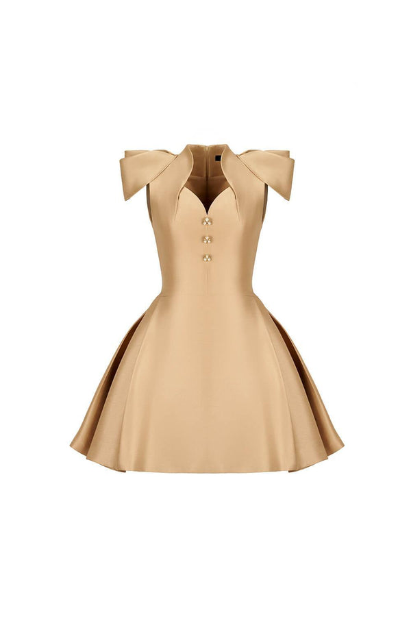 Sophie Stylized Shoulder Dress Mini Dress Delicate