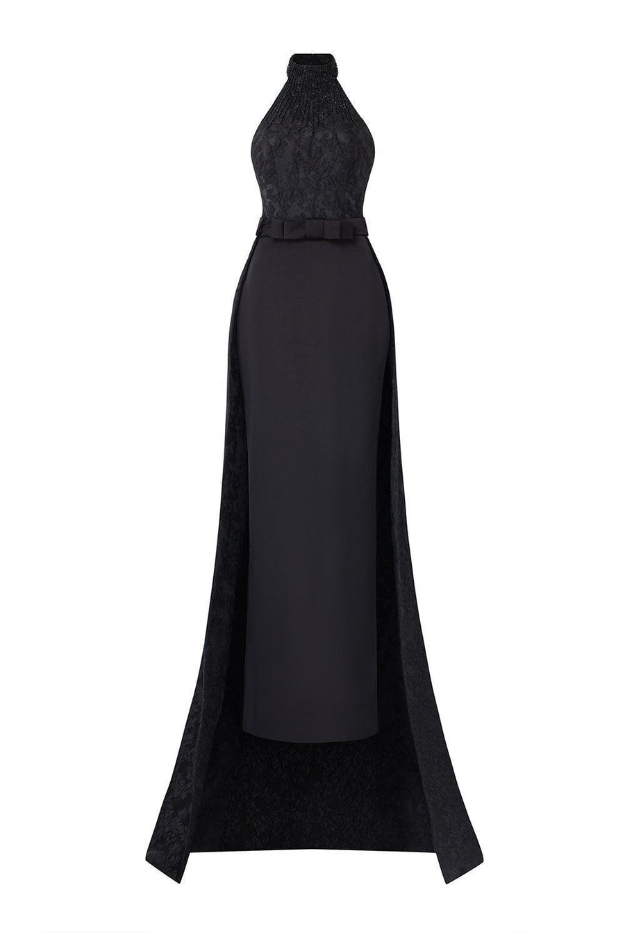 Spectra Halter Sleeveless Silk Floor Length Dress Gown Dress I.H.F Atelier