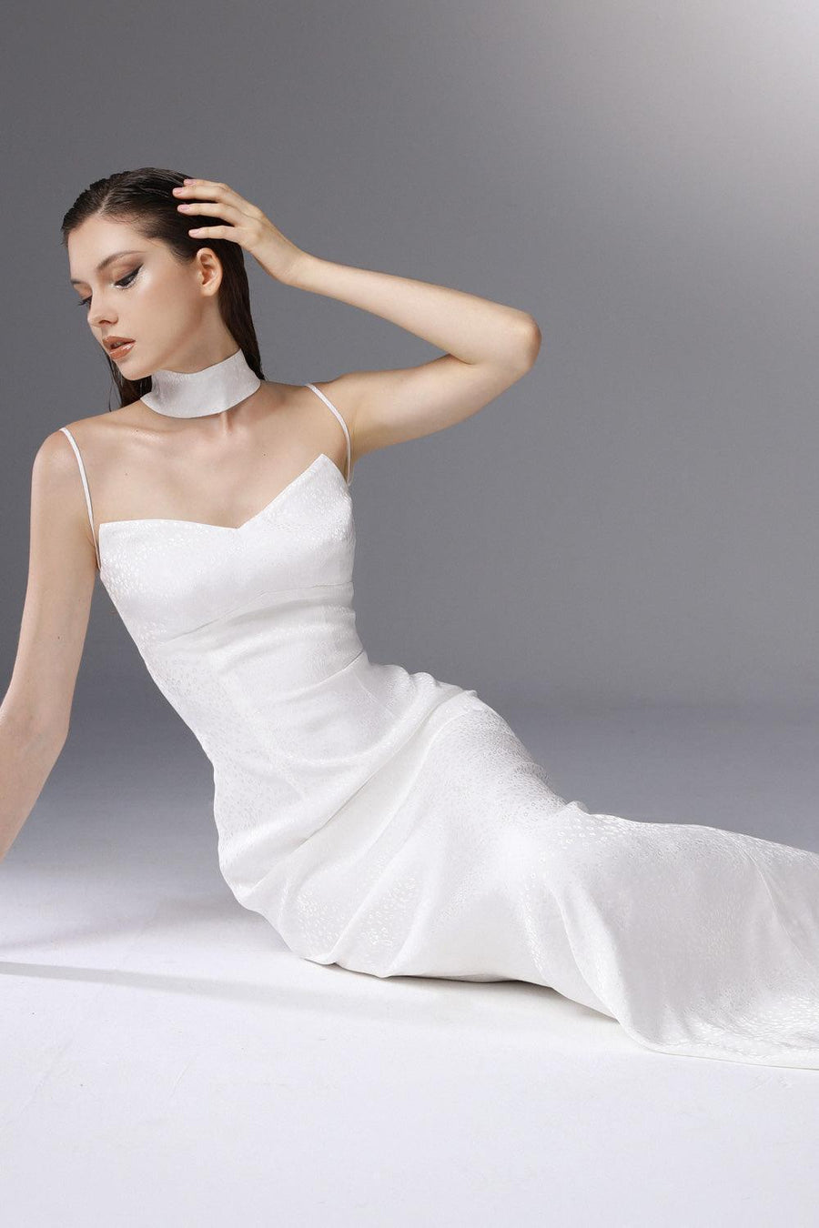 St Tropez Sheath Sleeveless Silk Ankle Length Dress 2