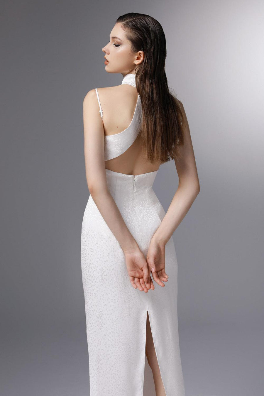 St Tropez Sheath Sleeveless Silk Ankle Length Dress 3