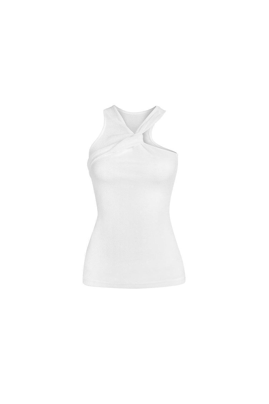 Stanton Bodycon Twisted Foam Spandex Top Sleeveless Top LASSY