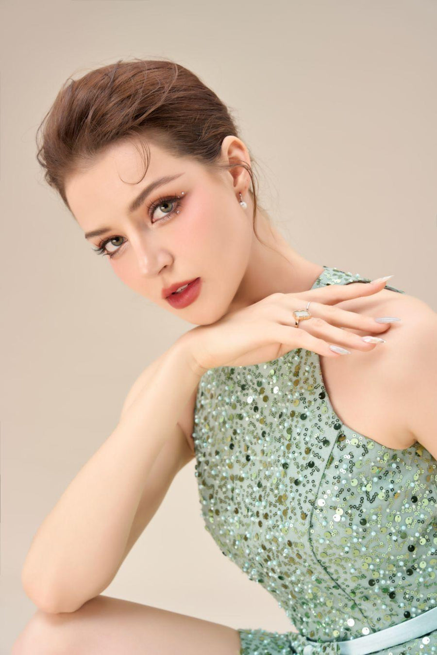 Starla A-line Sleeveless Tulle Mini Dress Mini Dress Calista de Minh Thanh