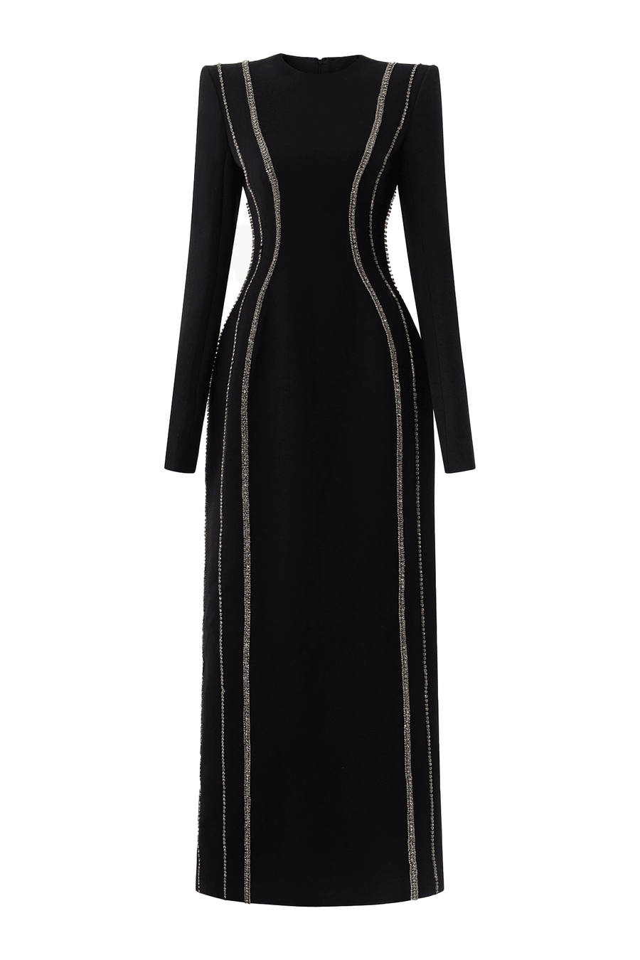 Stephanie Sheath Long Sleeved Crepe Midi Dress Midi Dress TRACY STUDIO