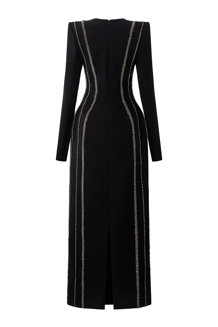 Stephanie Sheath Long Sleeved Crepe Midi Dress Midi Dress TRACY STUDIO