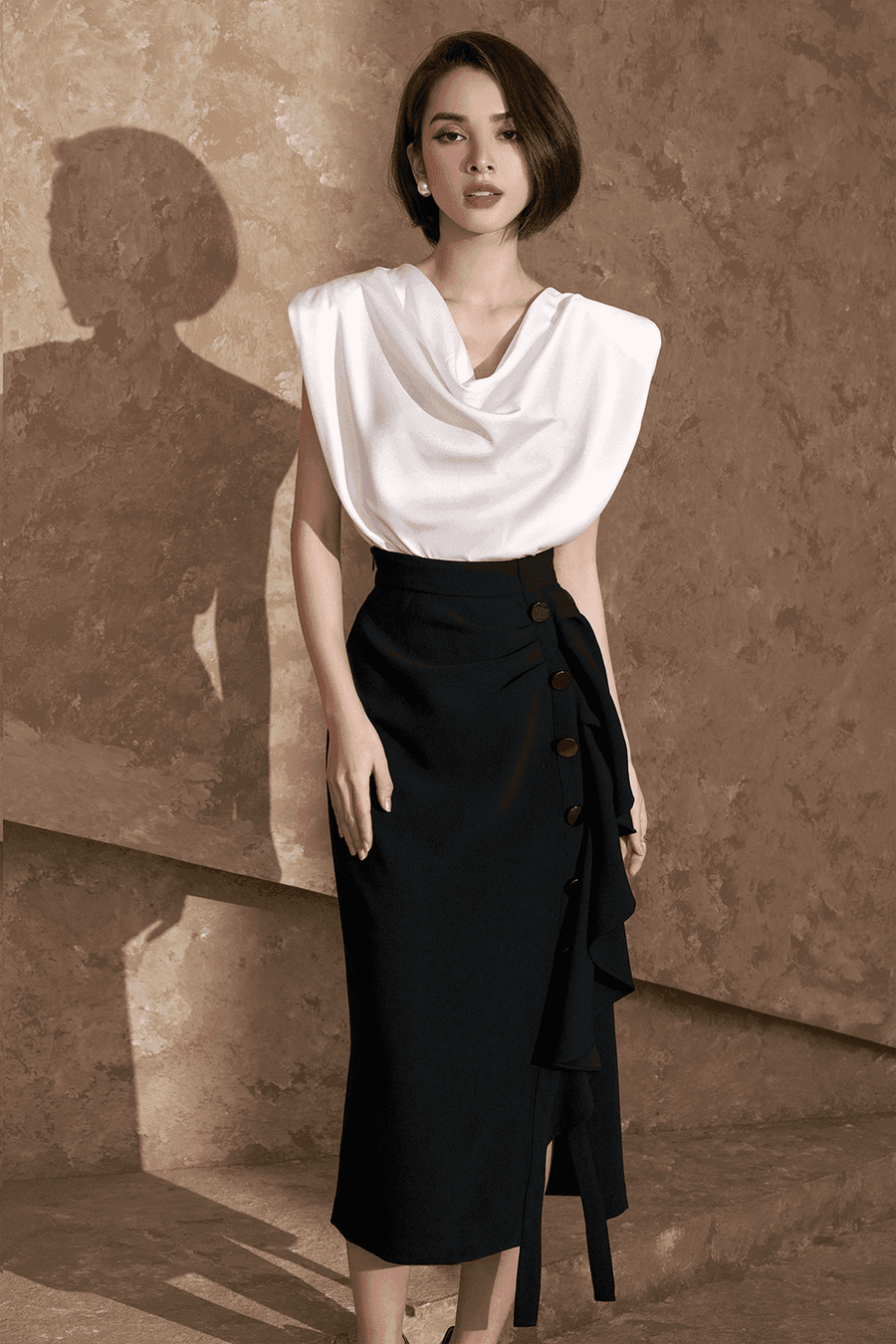 Sue Side Ruffle Skirt Skirt Darling Diva
