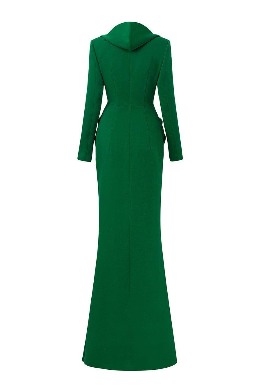 Sunny Sheath Hooded Neck Crepe Floor Length Dress Gown Dress I.H.F Atelier