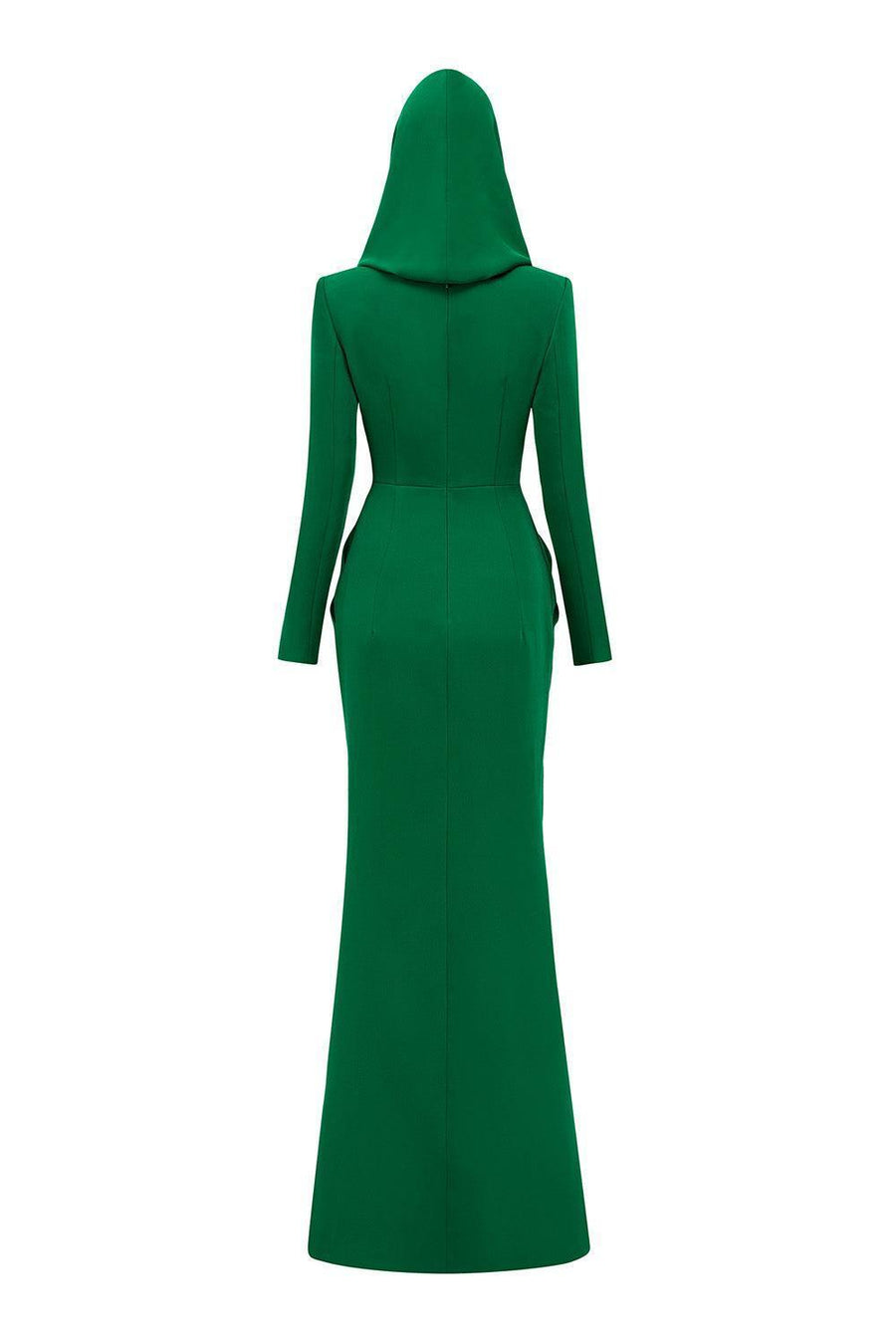 Sunny Sheath Hooded Neck Crepe Floor Length Dress Gown Dress I.H.F Atelier