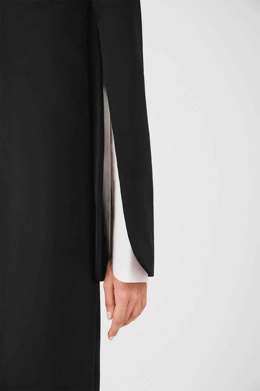 Sydney Straight Scoop Neck Rain Cloth Maxi Dress