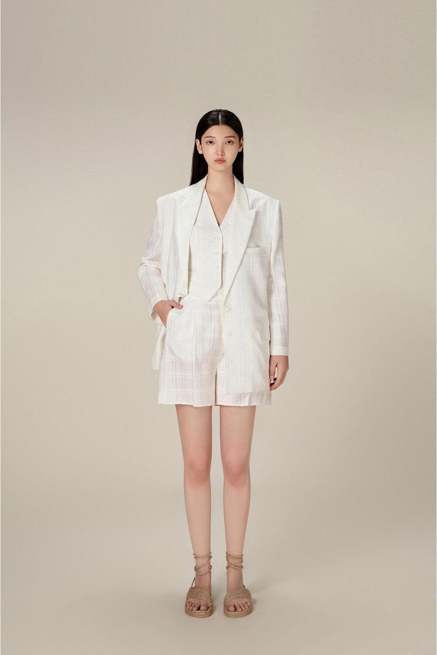 Taffeta Linen Blazer 6